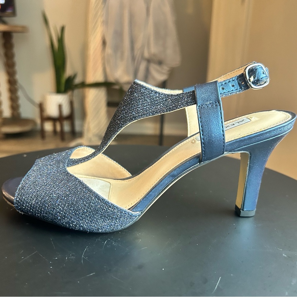 Alex Marie Navy Sparkle Heel - Size 6 - Never Worn